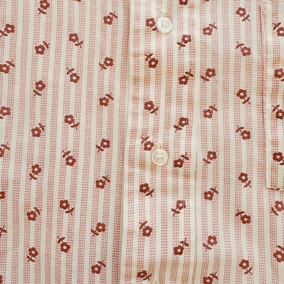 Vintage Men's Pink Flower Printed Shirt - Picture 4 of 4